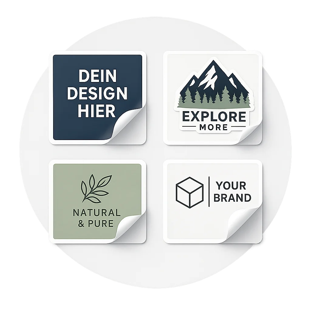 Aufkleber & Stickers Quadrat