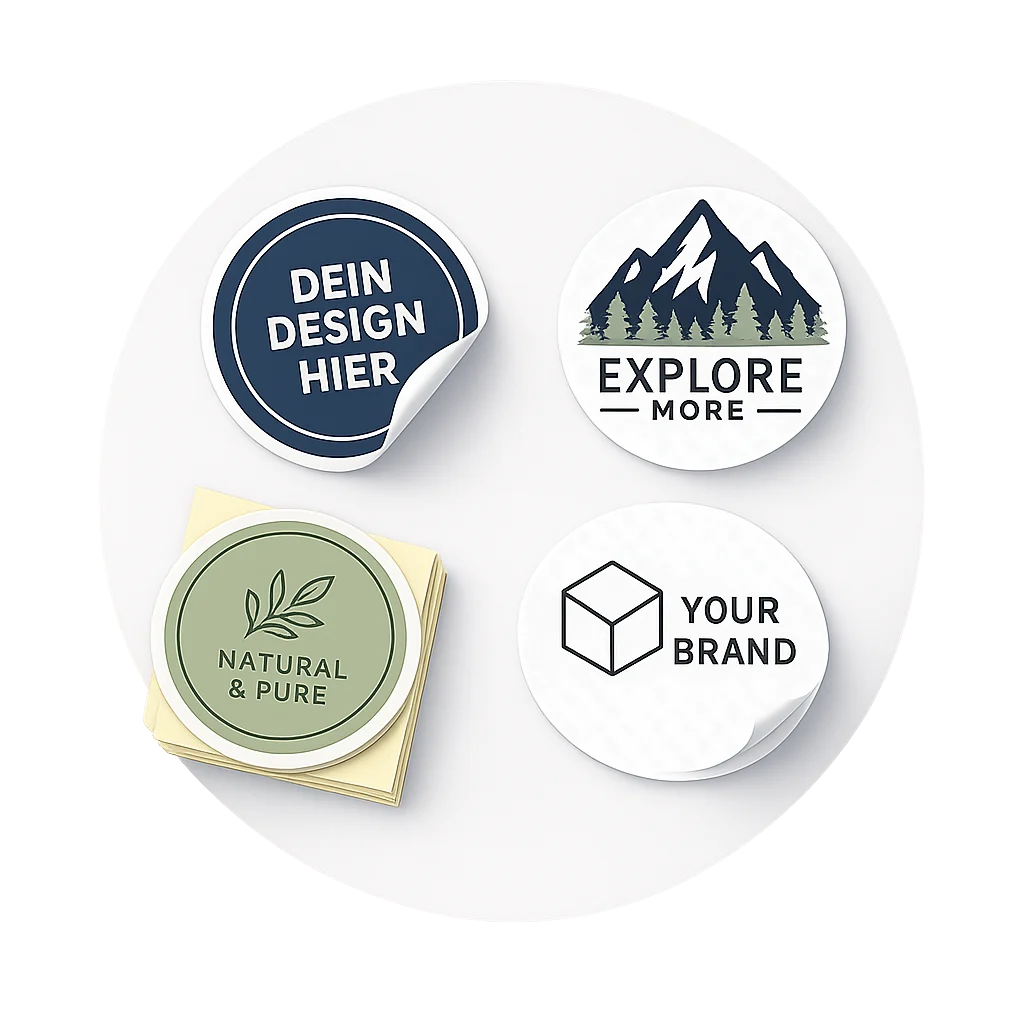 Aufkleber & Stickers Rund